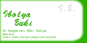 ibolya buki business card